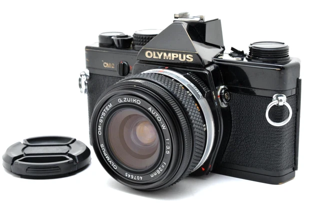 TESTED【NEAR MINT】OLYMPUS OM-2 black/ G.Zuiko auto-W 28mm F/3.5