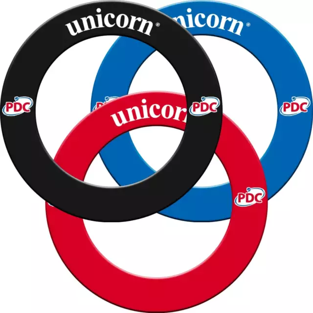 Unicorn | Striker Dartboard Surround | One Piece | Black | Blue | Red | PDC