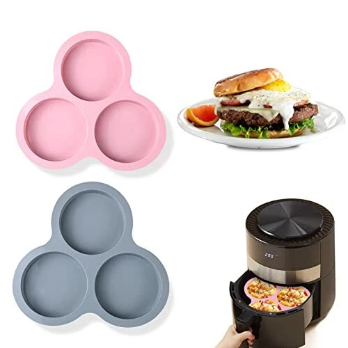 Silicone Air Fryer Egg Pan,2 Pcs Reusable Egg Silicone Air Fryer Egg Mold