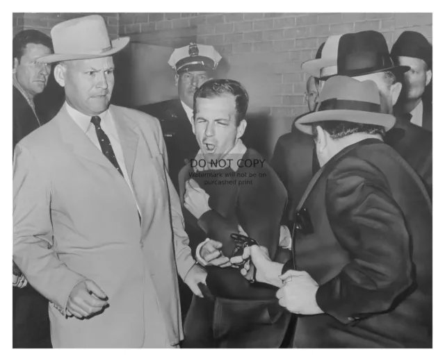 Lee Harvey Oswald Being Assasinated By Jack Ruby, John F. Kennedy 8X10 Photo