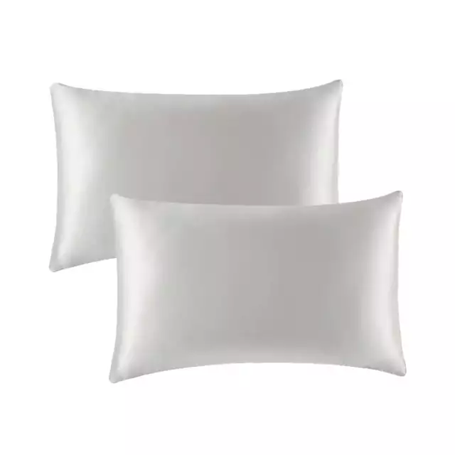 NetEase Queen Silk Pillowcase Pillow cover For Hair and Skin Silver Color 1