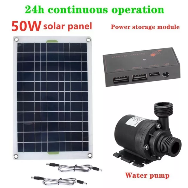 1 Set 50W Solar Water Pump 800L/H DC12V Solar Water Fountain Pump V9O72943