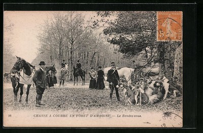 CHASSE A COURRE  SAINT ARNOULD  POSTE FORESTIER CPA   SELECTION 