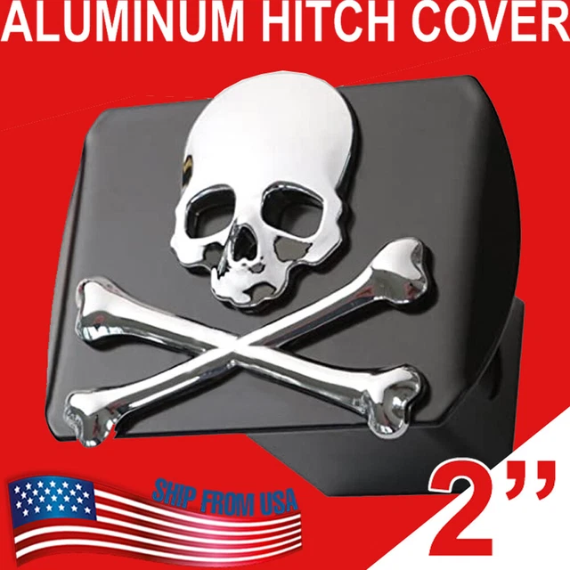 2inch METAL Tow Hitch Receiver Plug Cover For Jeep Toyota Ford Dodge Chevy SKULL