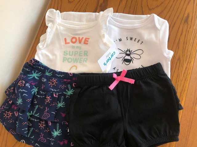 Baby Girl Clothes, Carters & Jumping Beans, Size 6-18 Month, NWT, Lot of 4