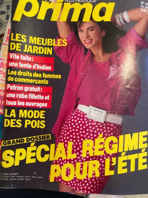 Ancien Livre Revue Magazine Prima Mode Avec Super Patron N° 44 05/86 Tricot