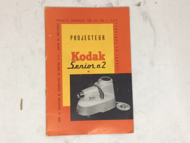 Notice Projecteur Diapos Kodak Senior – Livret Soufflerie, Mode D'emploi D'occasion