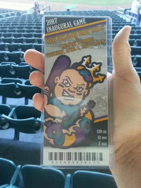 New Orleans Baby Cakes Inaugural First Game Ever Played Collectible Ticket Nola