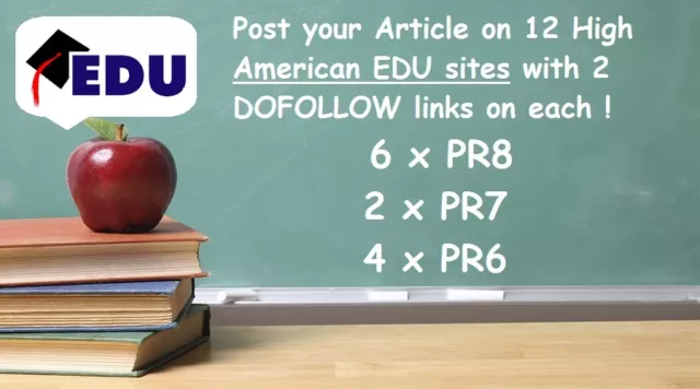 24 EDU ,Contextual Dofollow High PR  Backlinks from Famous EDU Sites ! Best SEO.