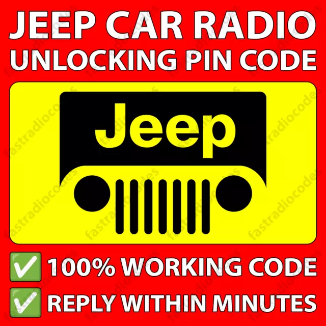 ✅Jeep Radio Pin Code Entsperren Grand Cherokee Renegade Gladiator T00Am T**Qn✅