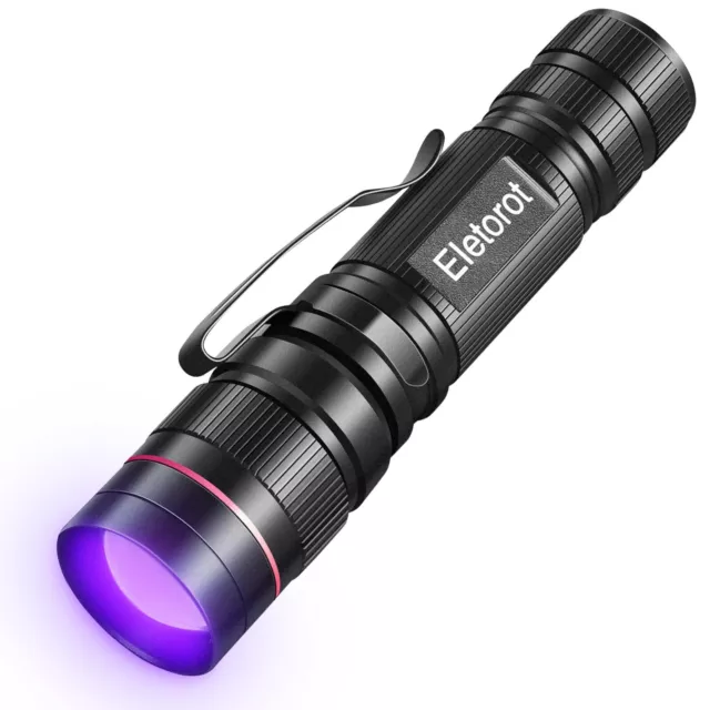 Eletorot UV Taschenlampe LED Handlampe Schwarzlicht, Detektor für Falsche