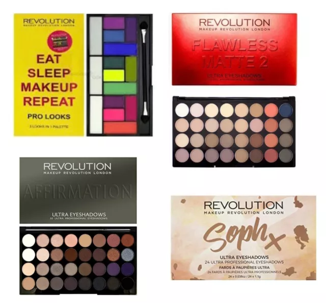 NEU Revolution Make-up Lidschatten Palette Set Lidschatten Textmarker alle Farben