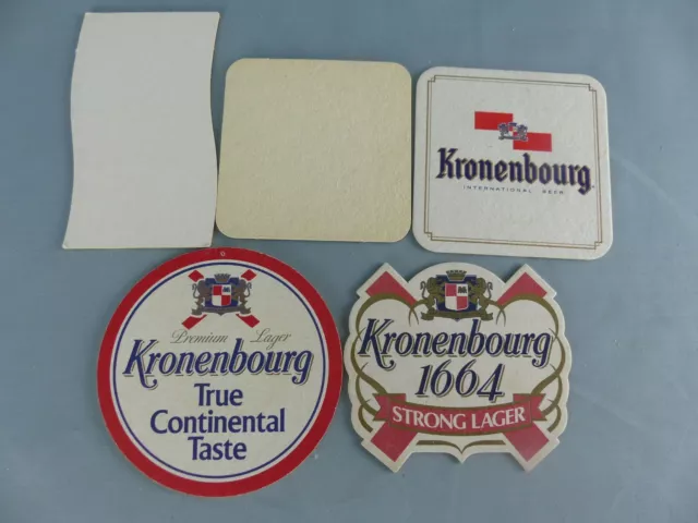 Lot de 5 SOUS BOCK différent KRONENBOURG 1664 EXPORT coaster Bierdeckel F66 2