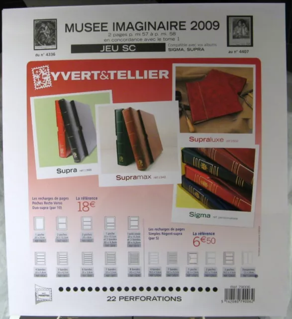 Yvert et Tellier - JEU FRANCE MUSEE IMAGINAIRE S.C 2009 (Avec Pochettes)