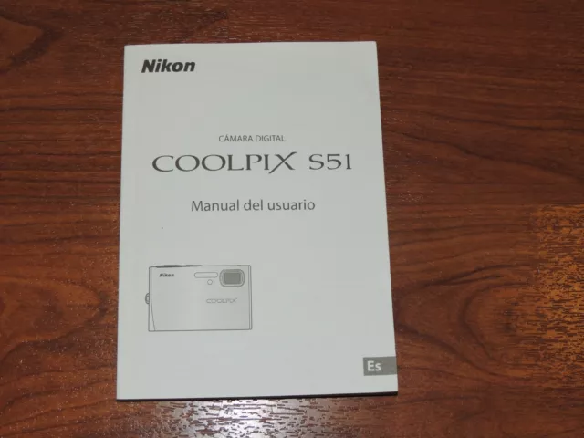 Genuine Nikon Coolpix S51 Instruction Guide Manual 138 pages ⚠️SPANISH ONLY⚠️