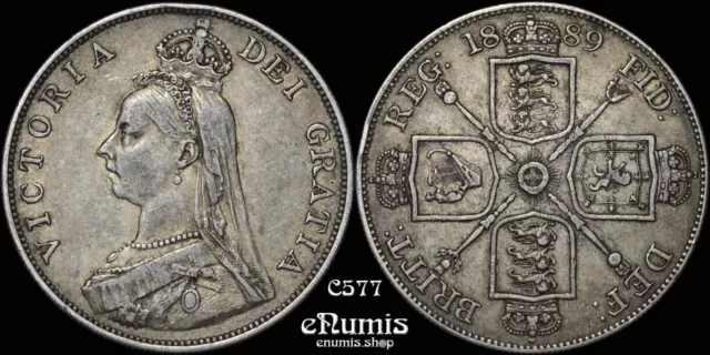 Great Britain, Victoria, Double Florin 1889, toned, VF-XF