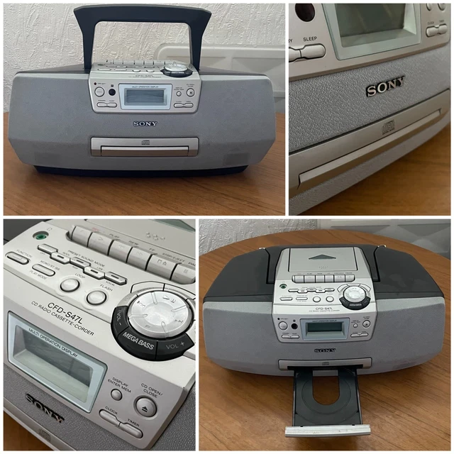 SONY CFDS47L PORTABLE Stereo Boombox.CD, Cassette Recorder, AM/FM