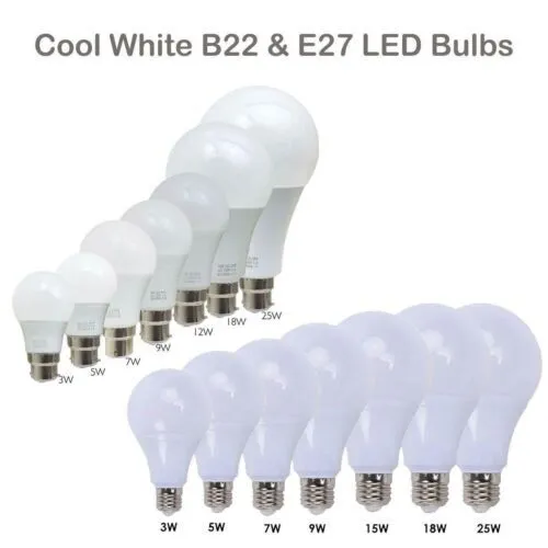 B22 E27 LED Glühbirne Sockel Edison Warm-kaltweiße birne 3W–25W energiesparend
