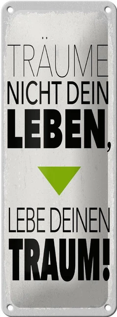 Schild Mit Spruch Lebe Deinen Traum ZU VERKAUFEN! PicClick DE