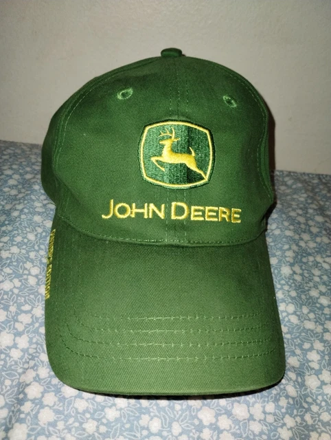John Deere Nothing Runs Like a Deere Adult Green Strapback Hat.
