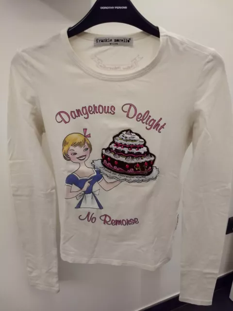 T-shirt Frankie Morello tg S con stampa e applicazione