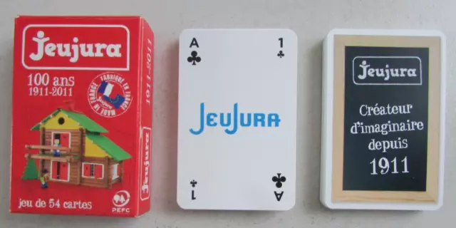 Jeu de 54 cartes à jouer Playing cards Jeujura 100 ans 1911-2011 France Cartes