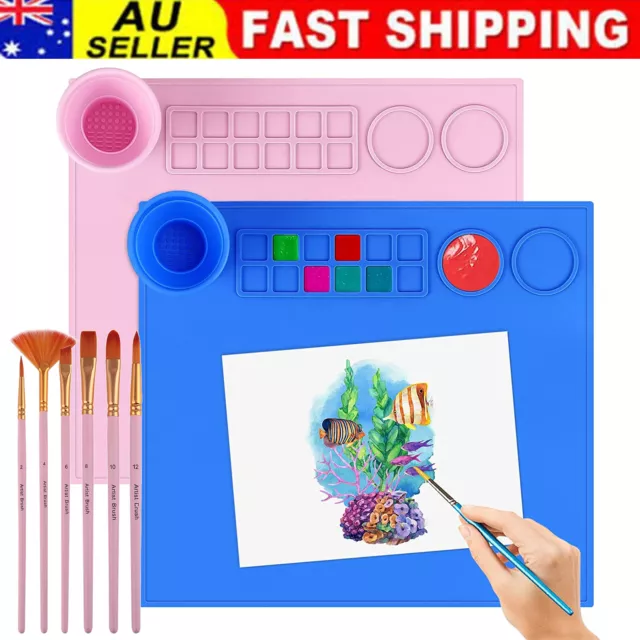 Large Silicone Craft Mat 17"x15" Nonstick Sheet for Painting Art Clay DIY Home