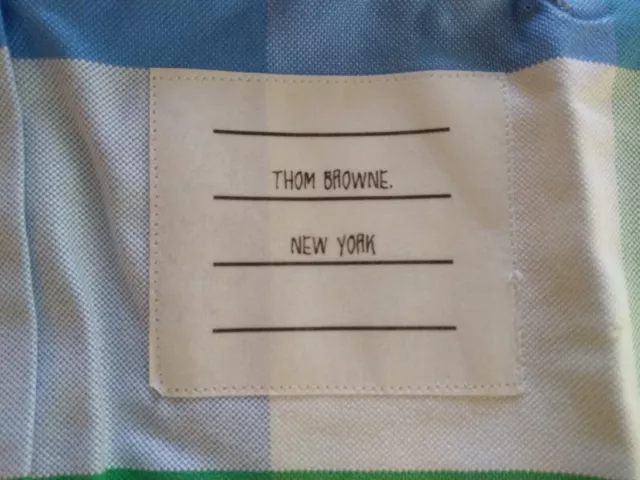 NWOT Thom Browne Bright Check Point Collar Shirt 15-31  MSRP $330 3