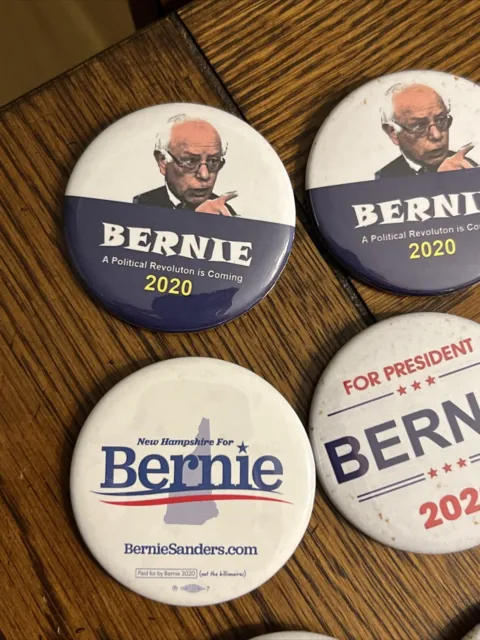 Lot Of 8 Democrat 2020 Bernie Sanders Presidential Political Pins Buttons 2