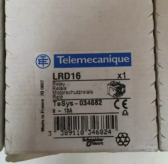 Telemecanique Lrd16 Overload Relay 9-13 Amp Brand New In Sealed Box Tesys 034682