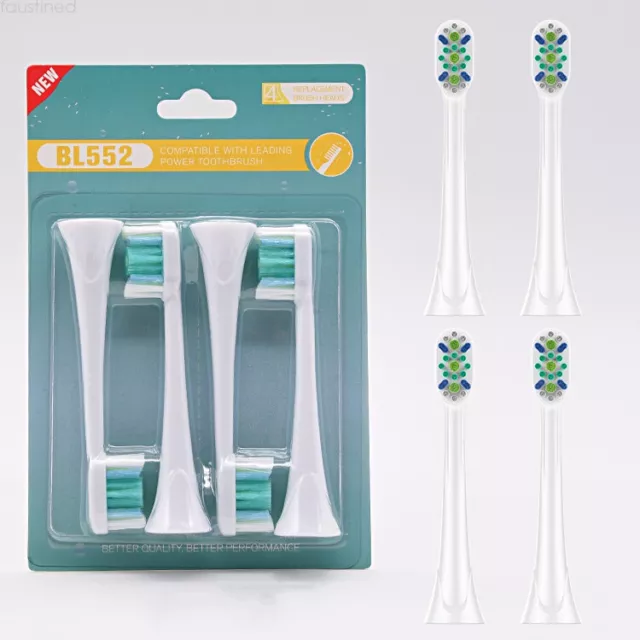 4x Ersatzbürsten kompatibel mit PHILIPS Sonicare Aufsteckbürsten Bürstenkopf x