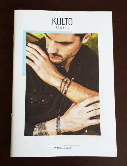 Catalogo KULTO JEWELS Man Collection dépliant brochure bracciale collana acciaio