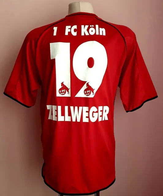 1. FC Köln, Köln 2001-2002 Home Fußball Puma Trikot XL #19 Zellweger...