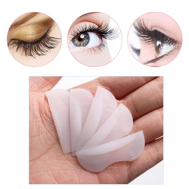 5 Pair/Set Silicone Eyelash Perm Pads 3D Eyelash Curler Makeup Accessories