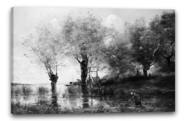 Kunstdruck Camille Corot - Ein Teich in der Picardie