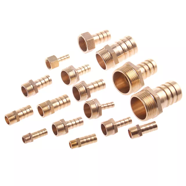 BSP Taper Thread x Hose Tail End Connector Brass Barb Fitting for Air Water Fuel