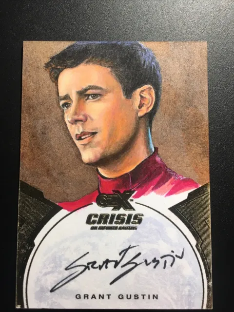 CZX Crisis on Infinite Earths Flash sketch KangLe Grant Gustin autograph auto