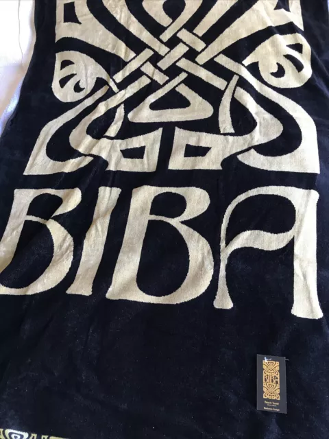 BIBA LUXURY LGE Beach Swimming Bath Sheet Velour Shower towel Black Gold BNWT 19.99 PicClick UK