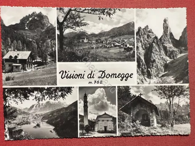 Cartolina - Visioni di Domegge ( Belluno ) - Vedute diverse - 1955