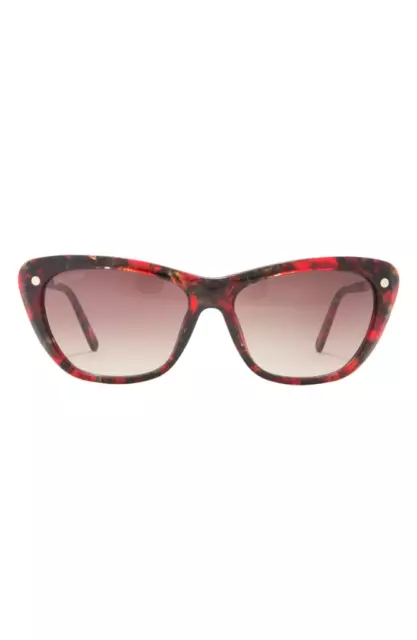 $420 - Balmain 56mm Modified Cat Eye Red/Tortoise Sunglasses