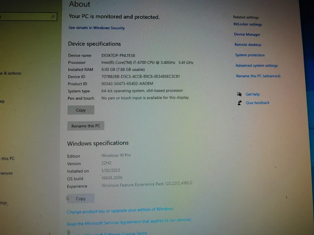 dell optiplex 7040 i7 sff with SSHD