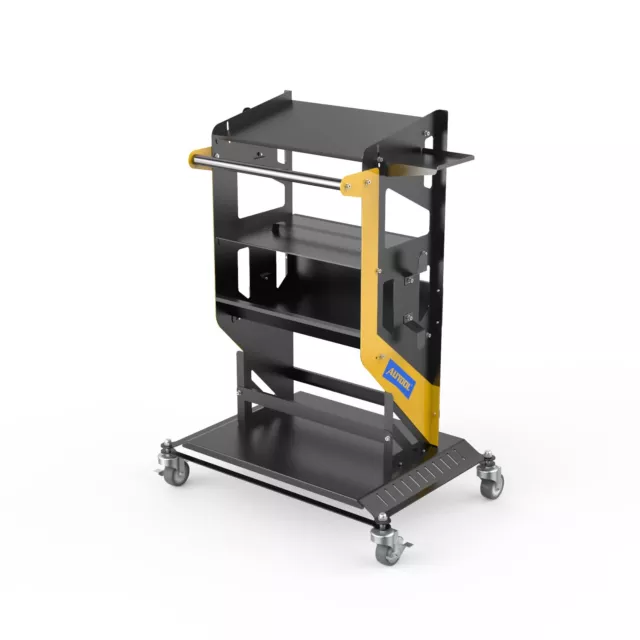 Carrello Diagnostico Riparazione Auto 360° Ruota Rotante Design Stoccaggio Multistrato