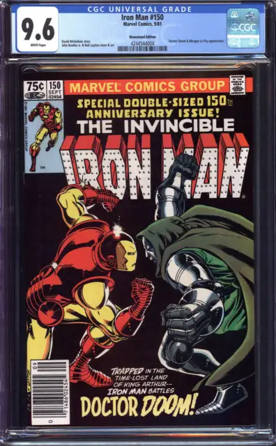 Iron Man #150 Cgc 9.6 White Pages // Iron Man Vs Doctor Doom Newsstand 1981