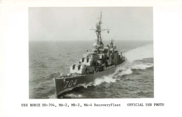 Photo USS Borie DD-704 MA-2 MR-2 MA-4 Recovery Fleet Official US Navy