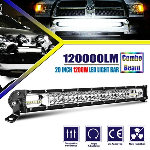 50.8cm 1200W LED Travail Léger Barre Projecteur Spot Combo Faisceau Hors Route