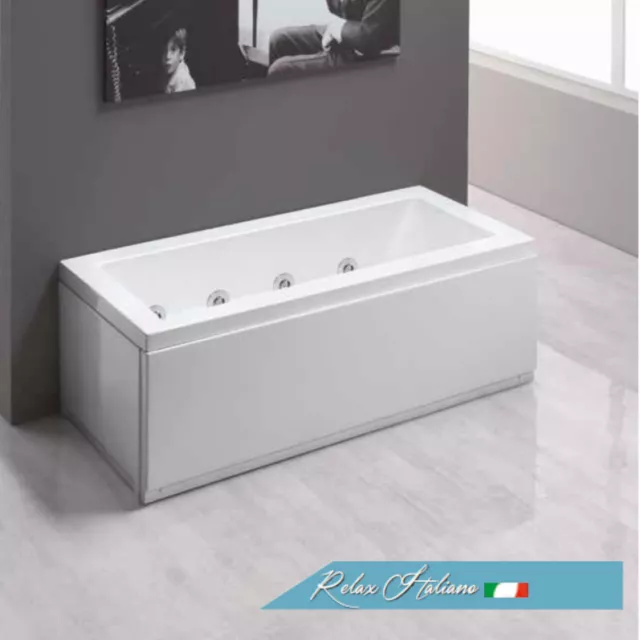 Vasca da bagno Idromassaggio rettangolare acrilico 170x70 Echos Easy AQUALIFE