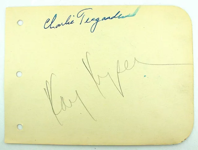 Charlie Teagarden Kay Kyser Freddy Bergin Big Band Rare Autographs A16