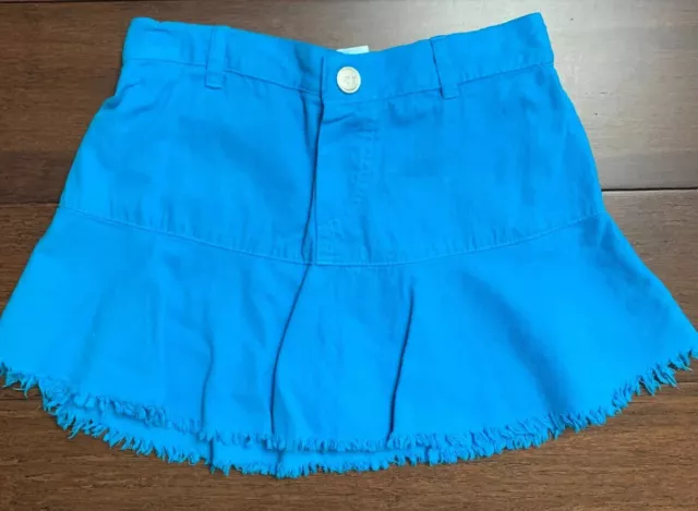 Tooshy Girls Boutique Size 6 Blue Corduroy Skirt With Shorts Underneath