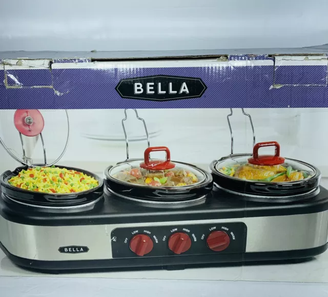 https://www.picclickimg.com/M6cAAOSws~ZjZGuk/Bella-Triple-Slow-Cooker-Buffet-Server-3.webp