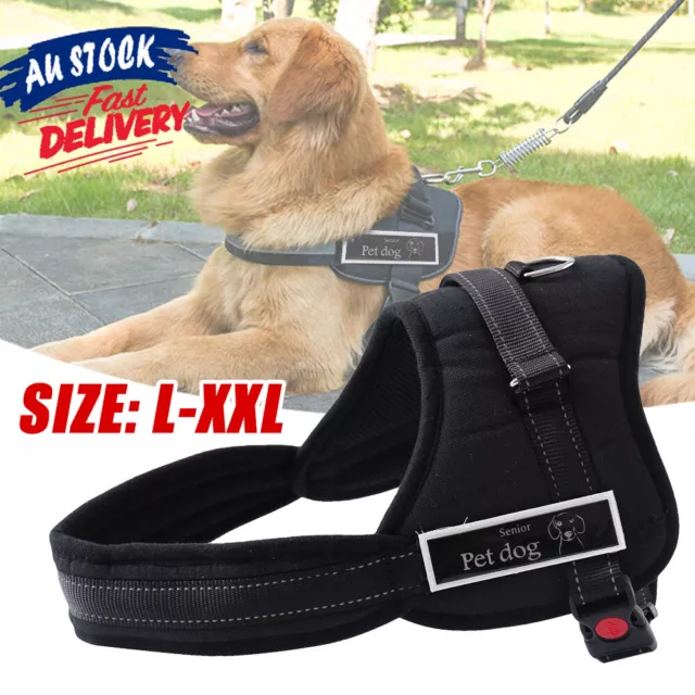 Training Adjustable Large Dog Pitbull Control Support Pet Pulling Harness Comfy